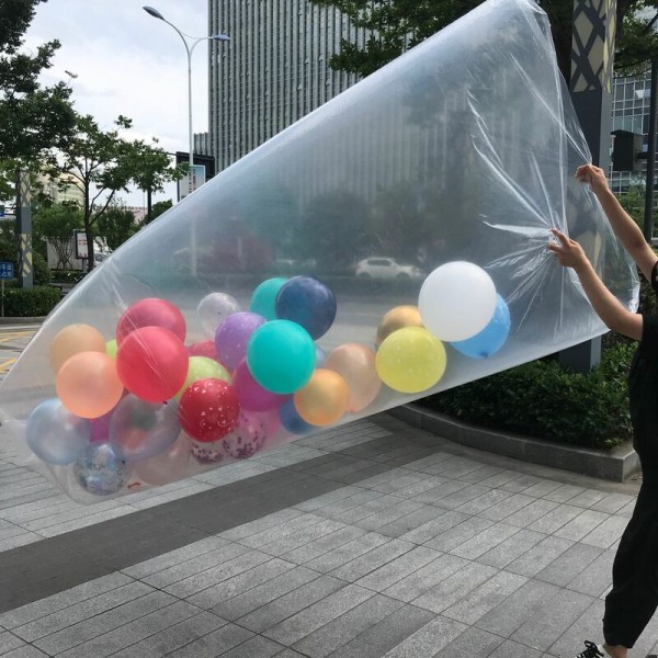 4 stk. Plastik Ballonposer Store Ballonposer til Transport, Kæmpe Opbevaring