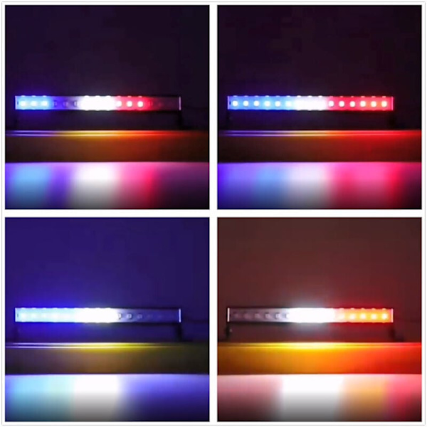 136MM 15 LED-ljusramp färgglada taklampor för Axial SCX10 90046 TRX4 Slash 1/8 1/10 Fjärrkontroll Crawler