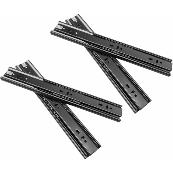 1 Par Stål Kulelager Skuffeskinner 12\" (30 cm) Full Utstrekning Myk Lukking for Skuffeside, Fast Skyvehylle eller Andre Skyvemøbler, Last C