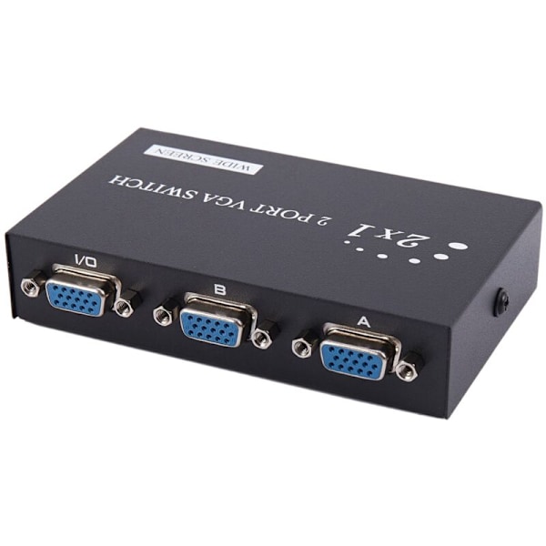 2X 1920X1440 VGA-bryter 2-Inn-1-Ut 2 Switcher Splitter-boks