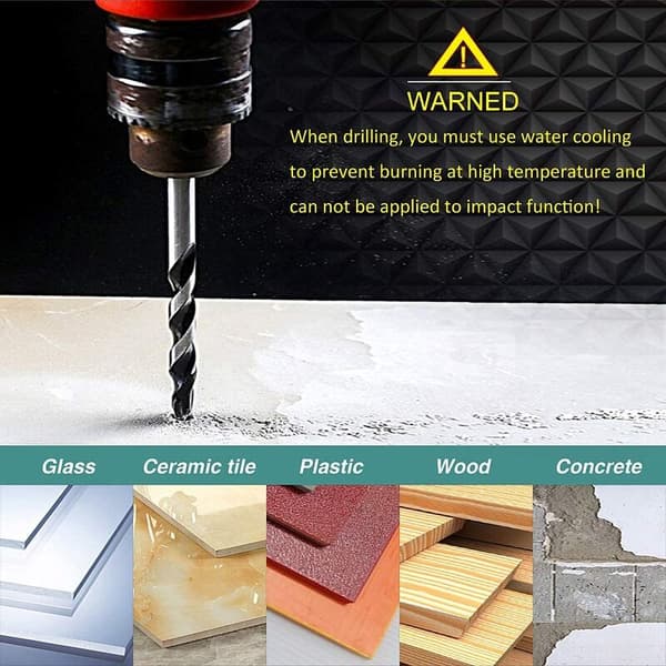 10 stk. Serie/Sæt Multi-Material Bor Sæt 1/4 Tommer (6 Mm) til Flise Beton Mursten Glas Plastik og Træ