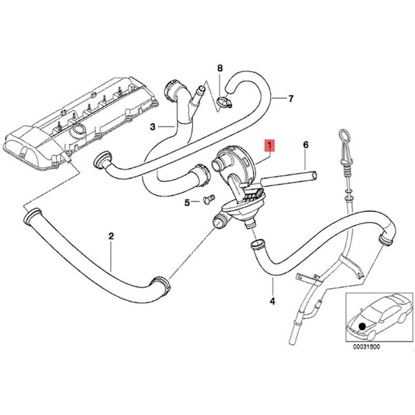 11617503520 11617501566 Ventil för 1/3 Serie X3 Z4 Ventilation Separator Cover Cap