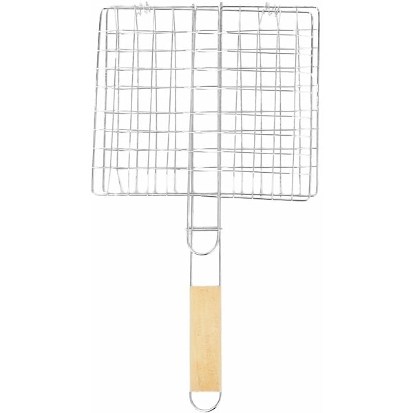 SODIAL(R) Metallisk trippelgrillkorg utomhus picknick grillverktyg