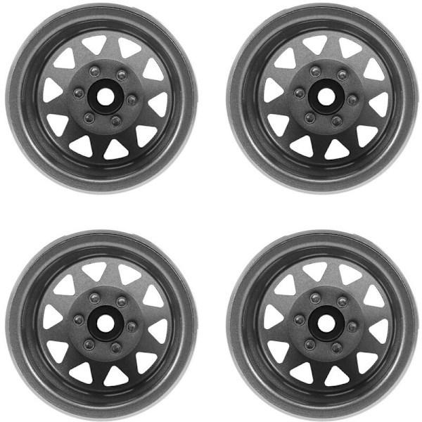 4 kpl syvä lava-vaunu 1.9 Metal Wheel Hub Rim Locking 1/10 RC Crawler Axial SCX10 90046 TRX4 D90.2