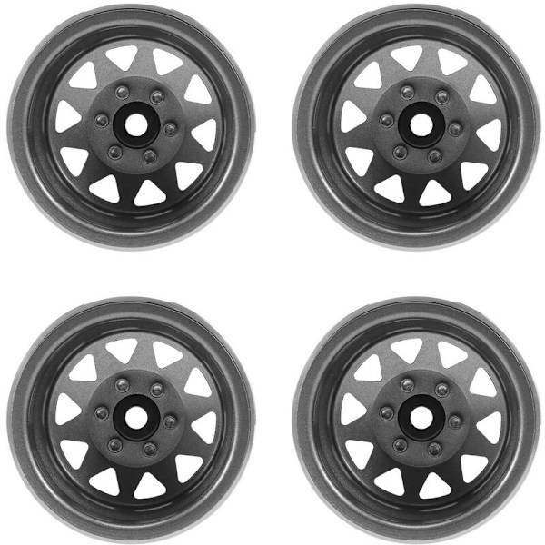 4 st djupa flakvagnar 1,9 metallhjulnav fälglåsning för 1/10 RC Crawler Axial SCX10 90046 TRX4 D90.2