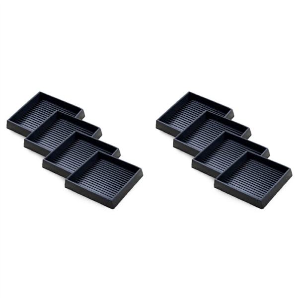 8 stk. Anti-Slip Møbelpuder - 2,5 x Tomme Kvadratiske Gummimåtter, Underlag til Hjul, Sofa, Stol, Sengestopper