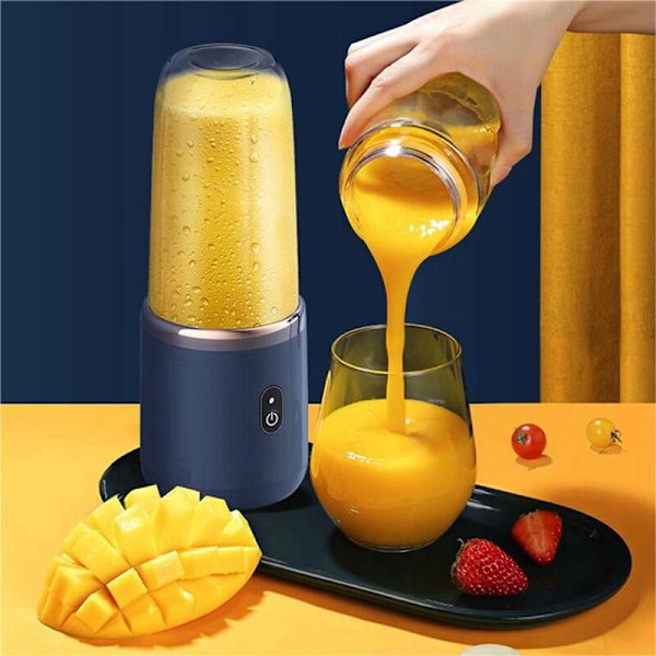 6 Terän Kannettava Mehukone Kupi Mehukone Hedelmäkuppi Automaattinen Sähköinen Sitrusmehukone Smoothie-Sekoitin Elintarvikeprosessori, D