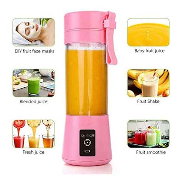 Bärbar USB-driven elektrisk juicer, mixer och smoothie-tillverkare för kontor, picknick, etc. - Lila