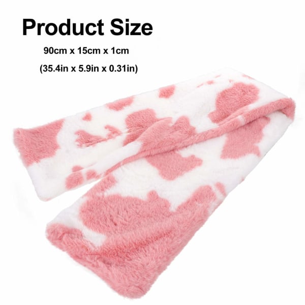 Vinterpälshalsduk för kvinnor, plyschhalsaxelryckning, thermal halsduk med hål, sjalkrage, varm rosa