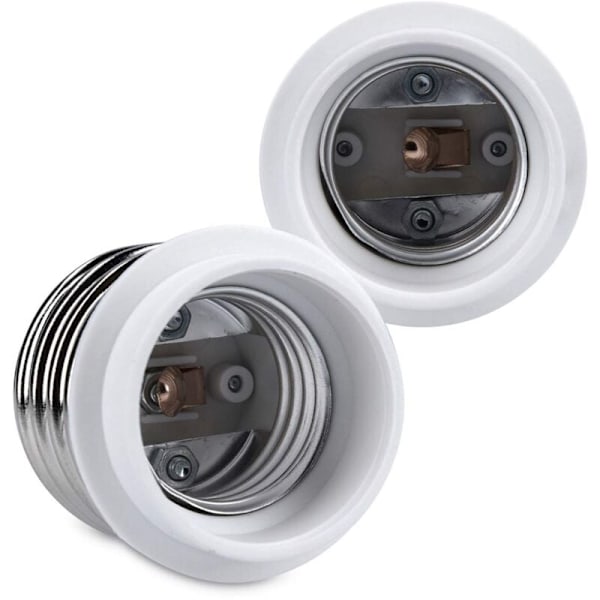 10x Sokkeladapter - 10x E40 til E27 Sokkelkonverter - E27 Base Lampeholder Adapter til Halogen LED Pære