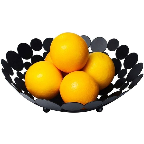 Metall Fruktskål Moderne Fruktkurv for Kjøkkenbord, Stor Fruktholder Stativ for Grønnsaker, Hjemmeoppbevaring