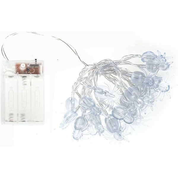 20 LED Spider Lys, Lyslenke Jule- og Halloweendekorasjon