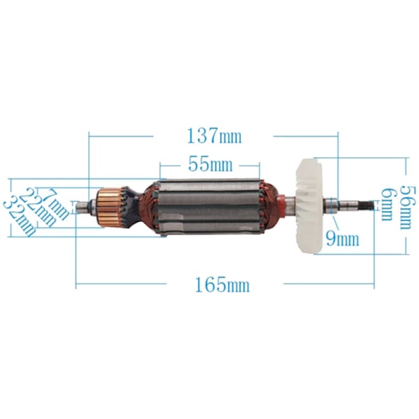 AC220-240V Ankerrotor for 518870-8 510107-9 515613-9 9558NB 9556NB 9556HN 9558HN 9557NB 9557HN 9556HNG