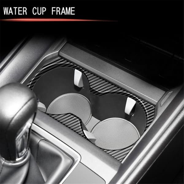 For -50 CX50 2023 US Version Car Fiber Central Control Cup Holder Panel Trim Frame
