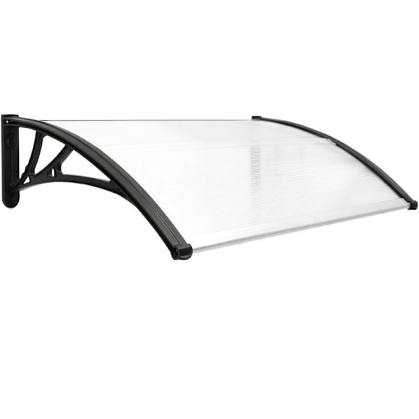 Dør- og vindusmarkise 100x60cm Solmarkise Takmarkise Inngangsproteksjon svart