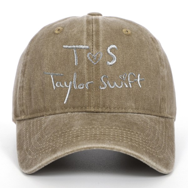 Taylor 1989 broderad tvättad hatt europeisk och amerikansk Taylor Swift hiphop-hatt gammal tvättad baseballkeps khaki