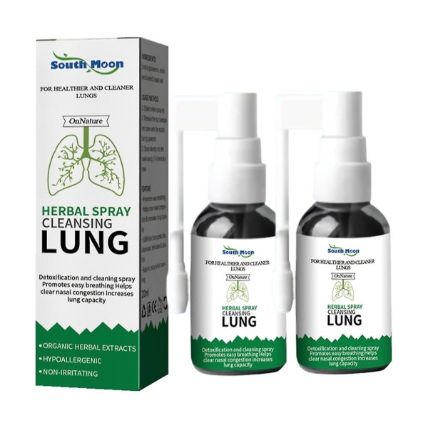 2 kpl Yrttisuihke puhdistava keuhko, lievittää kurkkukipua, nenän epämukavuutta, ei ärsyttävää nenän vartalonhoitosuihke