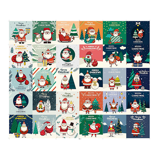 30Pcs/Set Holiday Cards Multi-purpose Adorable Thick Holiday Greeting Cards Bulk Christmas Cards Assortment for Gifts