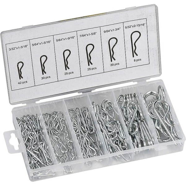 150 Pack Zinc Plated Steel Cotter Pins For Use On Hitch Pin Locking Systems, Silver,