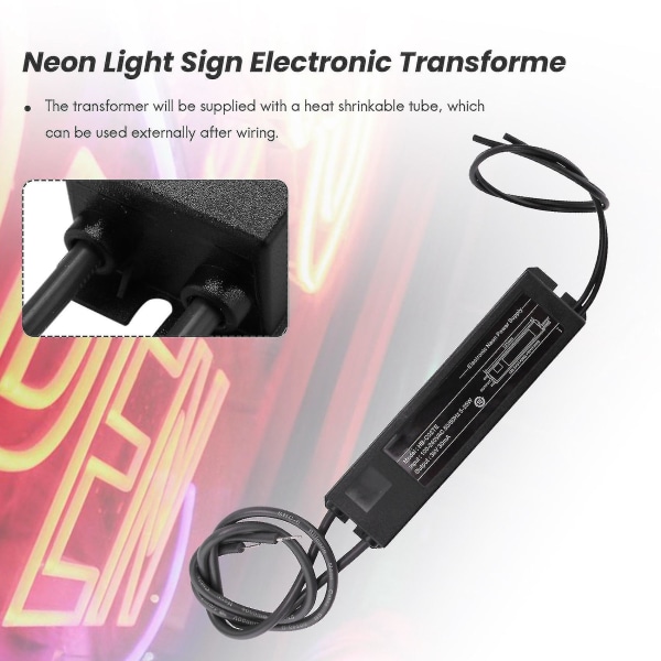 Neon Light Sign Electronic Transformer Power Supply Hb-c02te 3kv 30ma 5-25w Fit For Any Sizes Of Gl