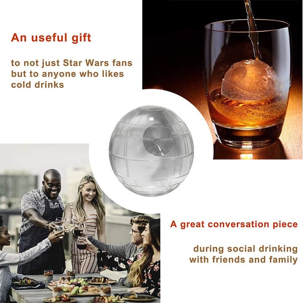Isformar Sfär Stor Isboll, för Whiskey, Bourbon och Cola, svart