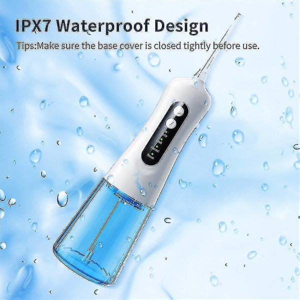 Portable Oral Irrigator Water Dental Flosser Usb Rechargeable 4 Modes Ip7 Waterproof 300ml Teeth