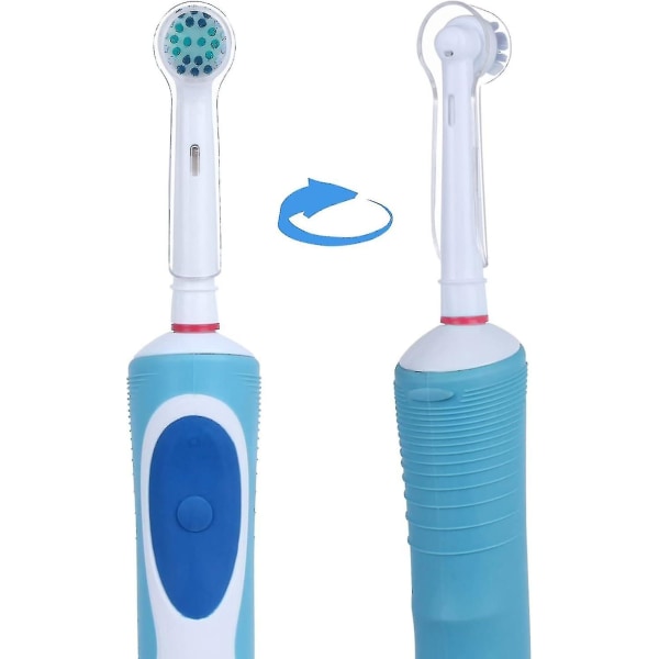 6 stk gjennomsiktig beskyttelseshette oral børste B, deksler for elektriske tannbørster, praktisk for reiser og hold støv unna for bedre helse [avansert Q