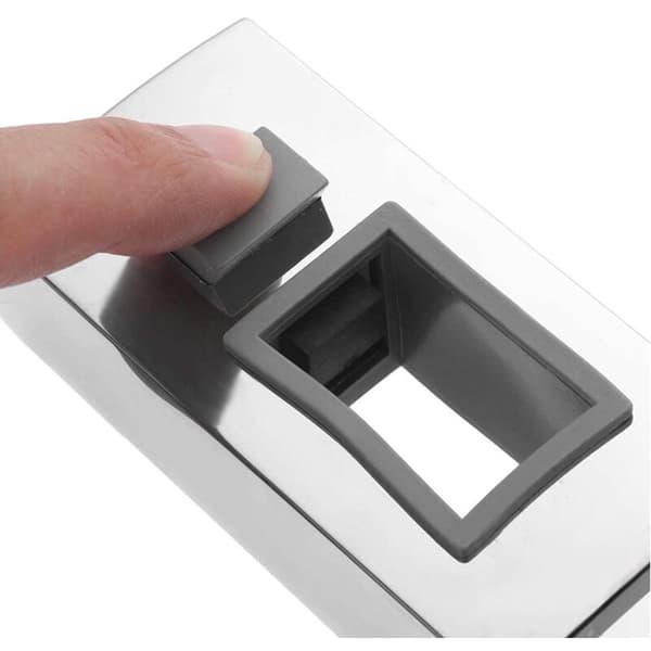 Krom ABS dusjhodeholder uten boring, passer til 15x30 mm skyveskinne