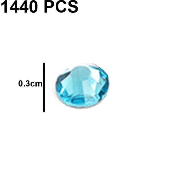 Flat Backs Rhinestones Nail Arts, lyseblå