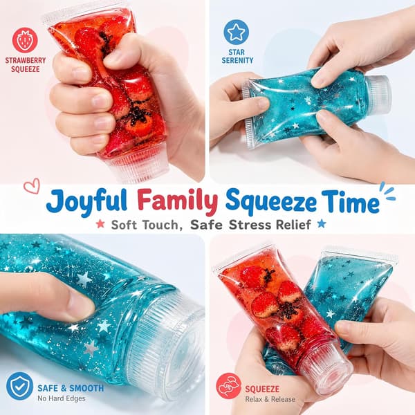 2 st tandkräm Squishy Leksak, Långsamt Stigande Squishy Fidget Leksaker för Vuxna