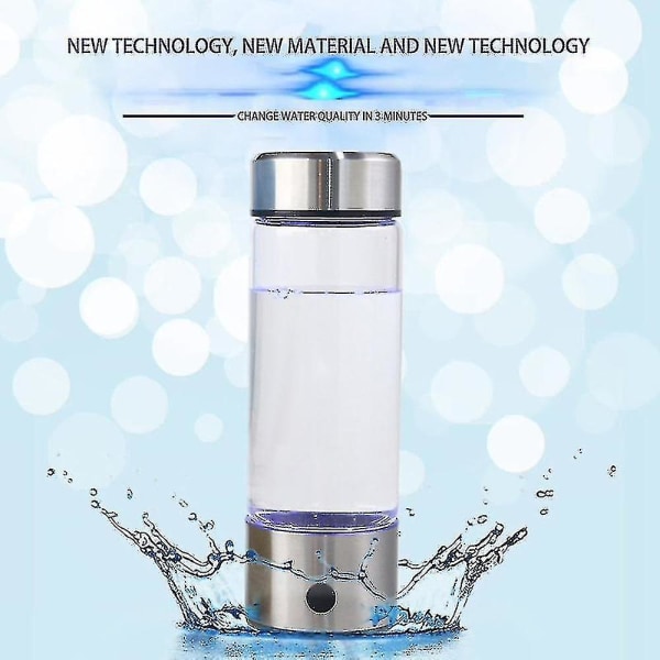 Hydrogen Water Generator Alkaline Maker Genopladelig bærbar til ren H2 Hydrogen-rig vandflaske