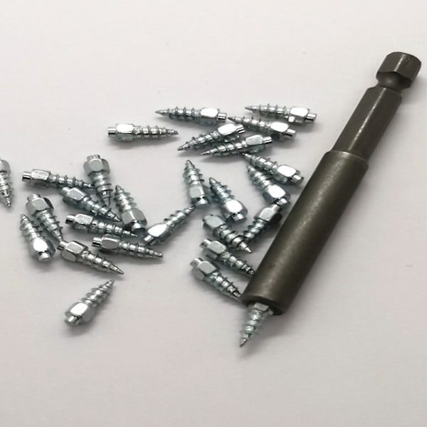 100 st 9mm dubbar + 1 st borrset, Bil SUV ATV Halkskydds Däck Snö T