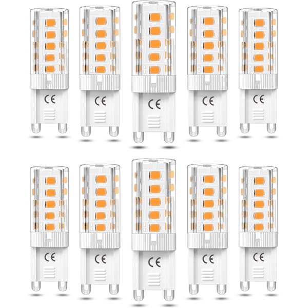 10 st G9 LED-lampor Dimbar 5W Varmvit 3000K G9 LED-lampor Halogenlampa Motsvarande 50W AC110/220V [Energiklass F]