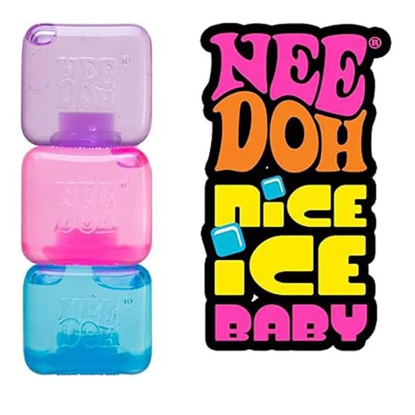 NeeDoh Nice Cube – Super-taktil sensorisk klemmeleke – 2,25-tommers kube blue