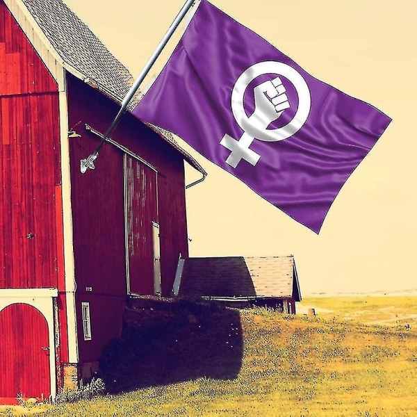 Feministinen lippu Premium-tulostusprosessi naaraskyltillä haalistumatta kestävällä Lisää tunnelmallinen banneri juhliin Qinhai