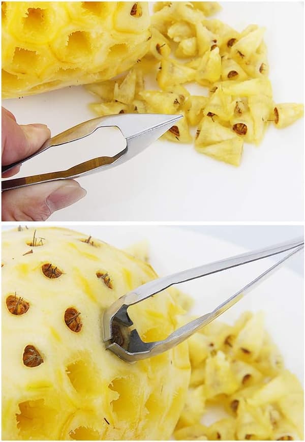 Ananas-tang i rustfrit stål til fjernelse af øjne