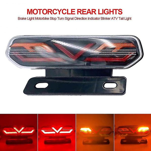 Motorcykel Bakljus 12v Led Motorcykel Bromsljus Ip68 Vattentät Atv Bakljus