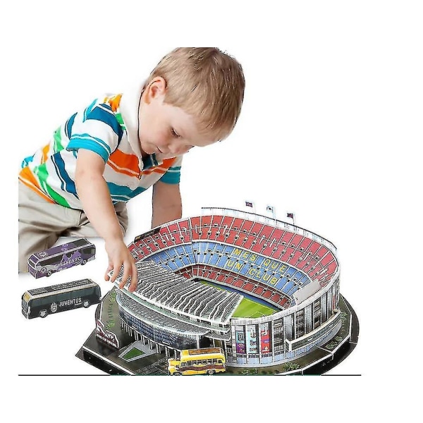 3d tredimensionellt pussel fotbollsplan pussel 3d pussel stadion papper konstruktion modell barn pussel leksaker