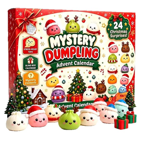 Jule Squishy Adventskalender 2026 – 24 Dager med Overraskelser – Squishy Lekeboks – Julegave til Barn