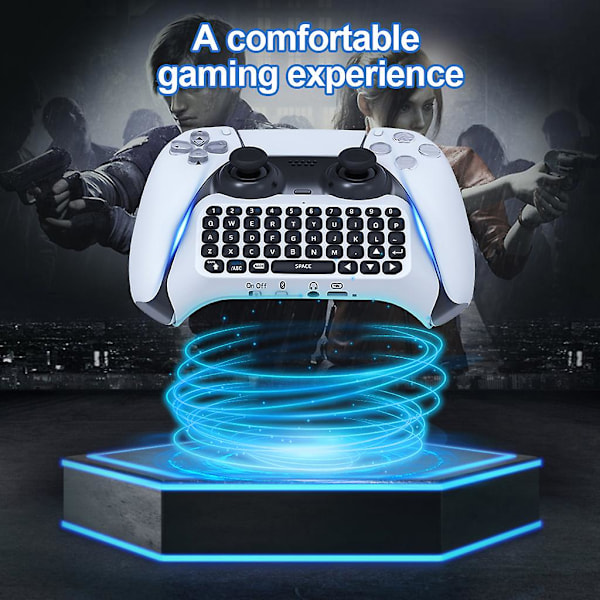 Ergonomisk designet gamepad-tastatur for Dual Sence Voice Chat