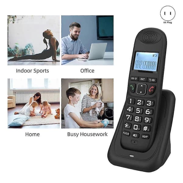 Utbyggbar trådlös telefon handenhet digital trådlös telefon stöder 5 handenheter 16