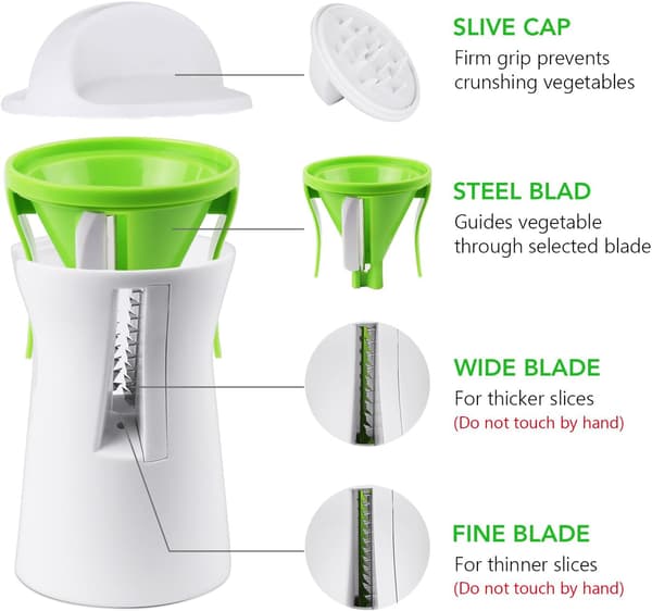 Spiralizer Hånd Zoodle Maker - Spiralizer Grøntsagsskærer til