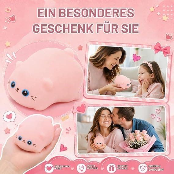 Kattklämleksak, Squishy Kattleksak, Katt Squishy Klämleksak
