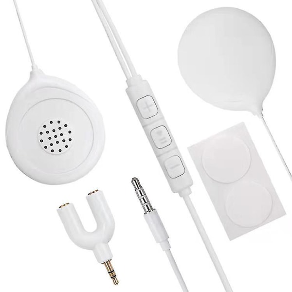 Baby-bump-hodetelefoner spiller og deler musikk, lyd og stemmer til livmoren Premium Baby Bump-høyttalersystem (hvit)