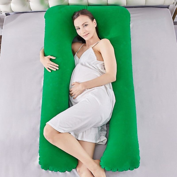 Uppblåsbar kudde U-form Sovstödskudde Bekvämt gravidbälte Graviditet