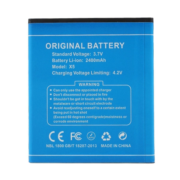 3.7V 2400mAh Li-ion-akku Doogee X5 -puhelimeen