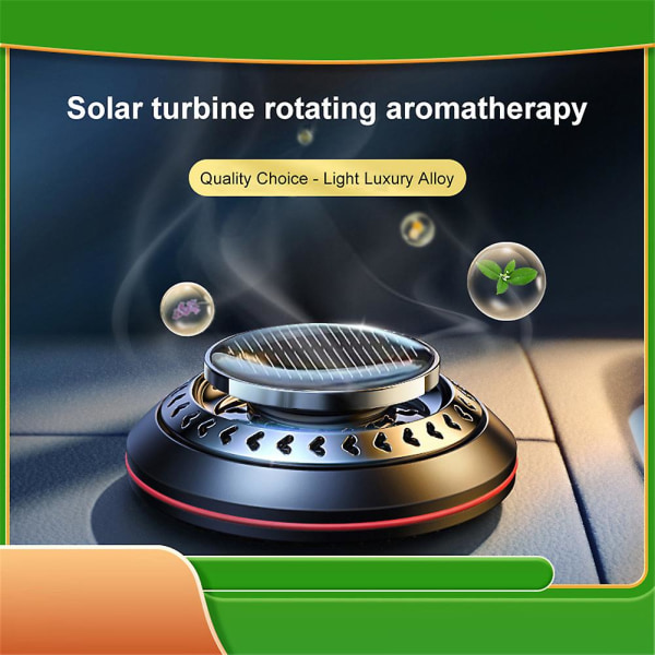 Bil Solar Roterande Bil Aromaterapi Långvarig Lätt Doft För att Ta bort Lukt Biltillbehör Avancerade prydnader Bil Aromaterapi Set