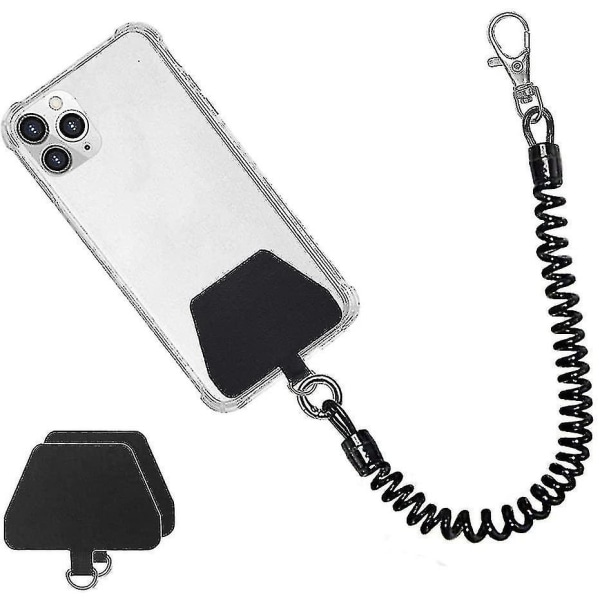 Mobiltelefon Lanyard Tether Med Patch, Universal Elastisk Lasso Rem Og Telefondeksel Anker For Fallmotstandig Utendørs Fotturer Sykling Klatring Kompatibel