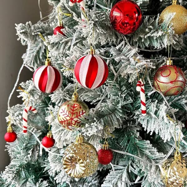 Julutstickare Set Tomte Snögubbe Ren Julgran Form