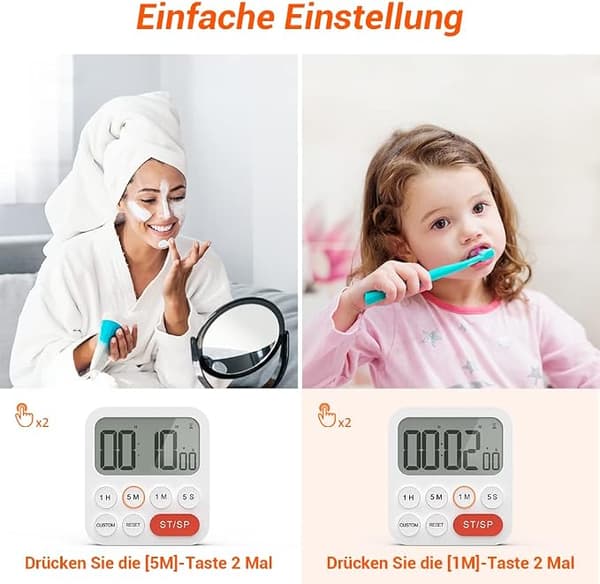 Digital Kjøkkentimer Eggtimer Magnetisk Stoppeklokke